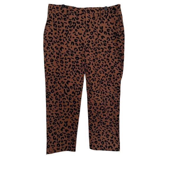 Umgee Jeans Womens Size 1XL Straight Leg Brown Black Animal Leopard Print NWT - Picture 1 of 9